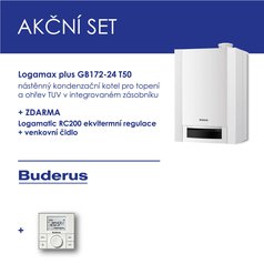 BUDERUS GB 172i-24 T50 nástěnný kondenzační kotel s integrovaným zásobníkem 48l+RC 200