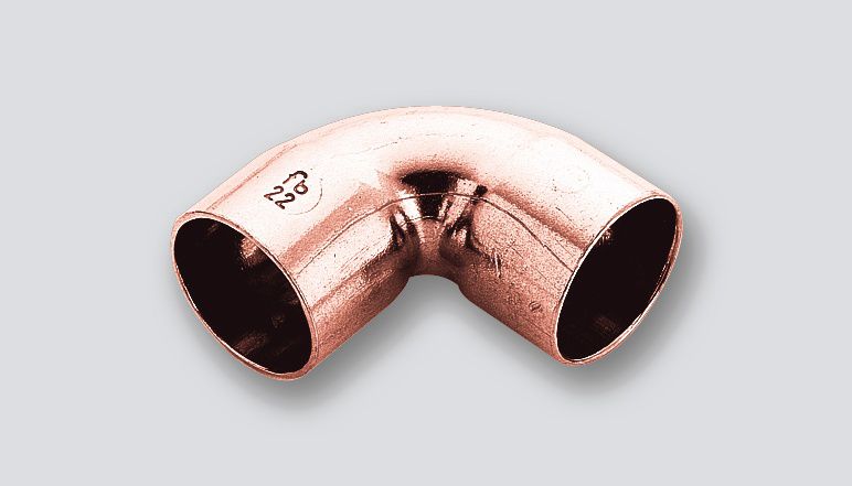 CU 5090 15 měděné koleno 90° A x A