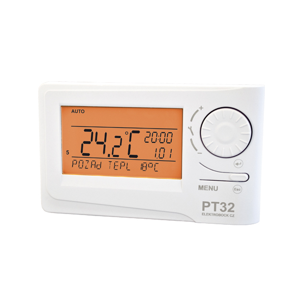 ELEKTROBOCK PT32 Prostorový programovatelný termostat s konektorem pro modul GST