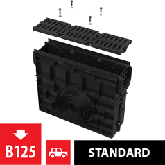 Alcadrain AVZ104R-R402 Venkovní žlabová vpust pro AVZ104 s plastovým rámem