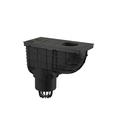 Alcadrain AGV1 Univerzální lapač střešních splavenin 300×155/110 mm přímý, černá