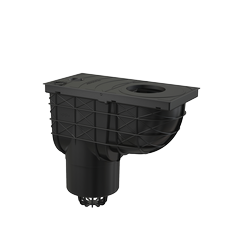 Alcadrain AGV2 Univerzální lapač střešních splavenin 300×155/125 mm přímý, černá