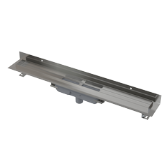 Alcadrain APZ1116-1050 Podlahový žlab s okrajem pro plný rošt, ke stěně, svislý odtok