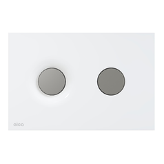 Ovládací tlačítko pro předstěnové instalační systémy, bílá-mat/chrom-mat M1976-2