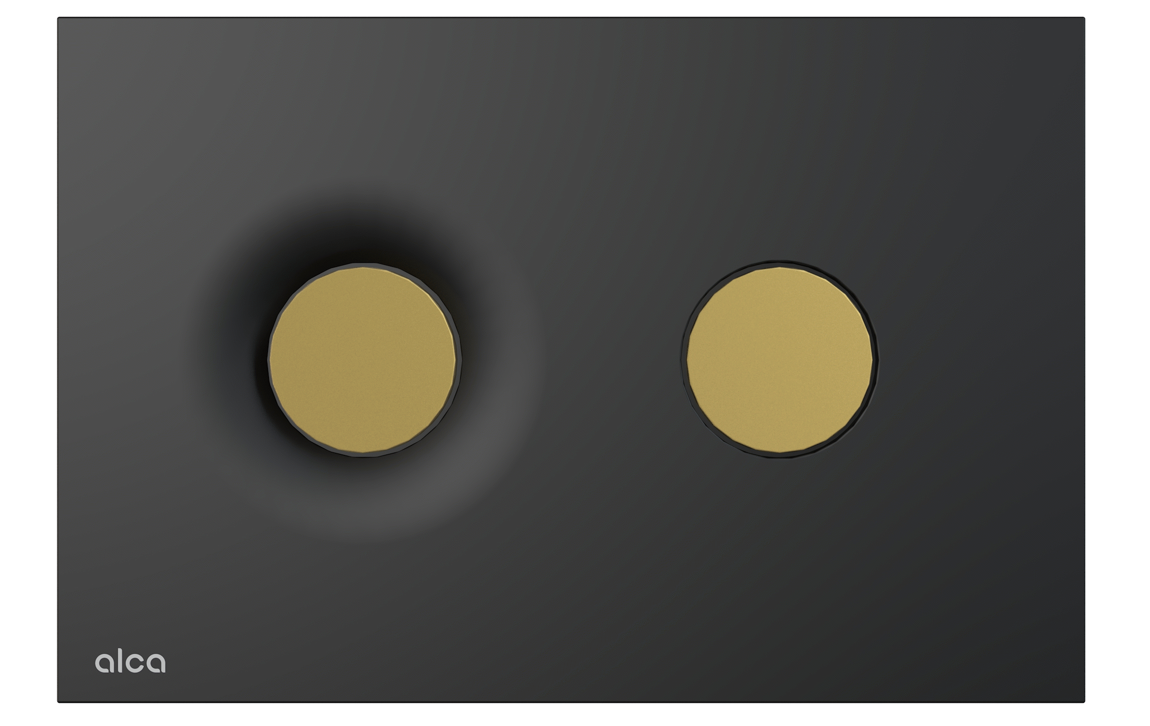 Ovládací tlačítko pro předstěnové instalační systémy, černá-mat/zlatá-mat M1978-7