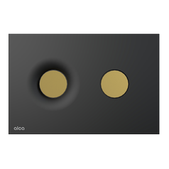 Ovládací tlačítko pro předstěnové instalační systémy, černá-mat/zlatá-mat M1978-7