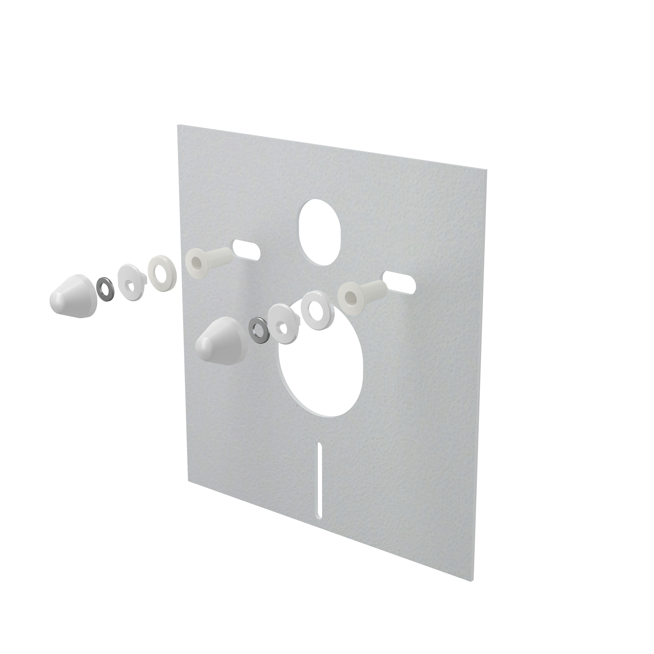 Alcadrain M930 Izolační deska pro závěsné WC a bidet s příslušenstvím a krytkou (bílá)