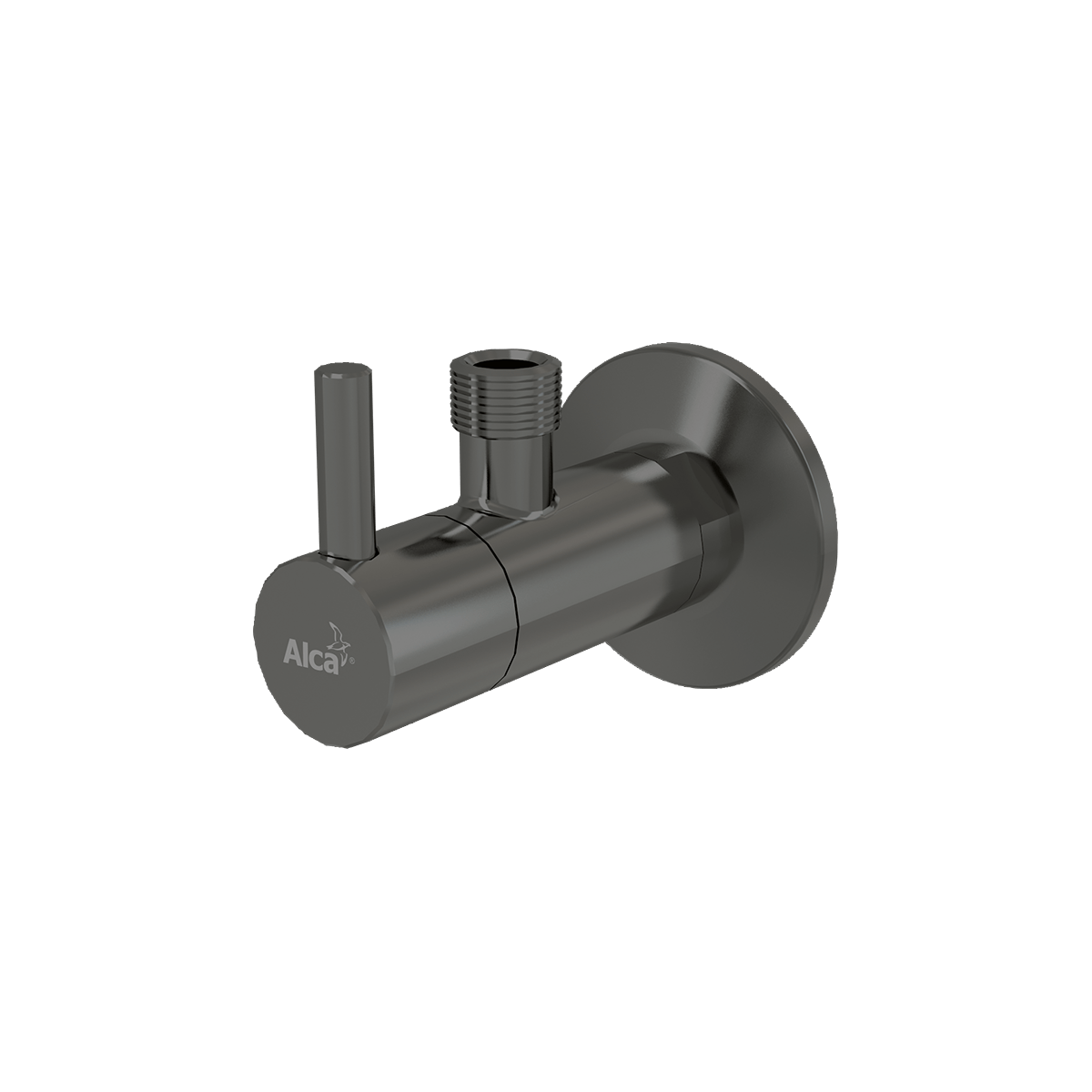 Alcadrain Ventil rohový s filtrem 1/2"×3/8", GUN METAL-lesk ARV001-GM-P