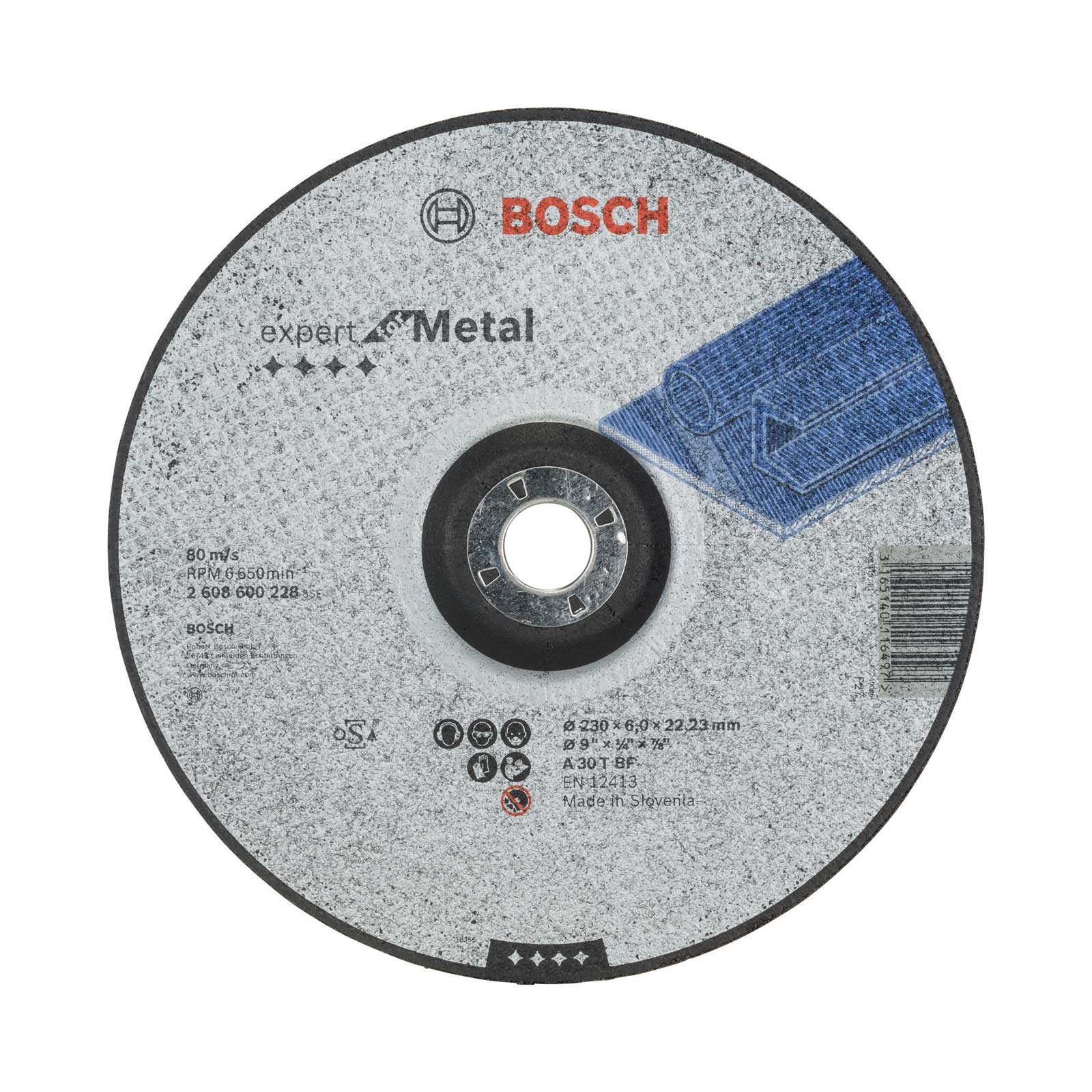 BOSCH brusný kotouč profilovaný Expert for Metal A 30 T BF, 230 mm, 6,0 mm 2608600228