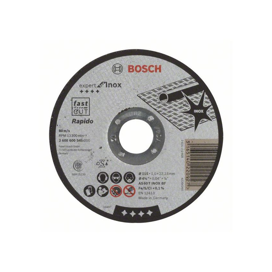BOSCH řezný kotouč rovný Expert for Inox 125 mm, 1,6 mm 2608600220