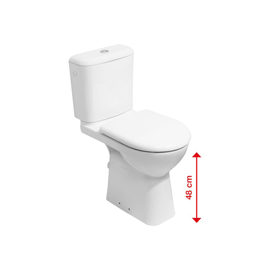 JIKA DEEP WC mísa zvýšená 48 cm vodorovný odpad, bílá H8236160000001