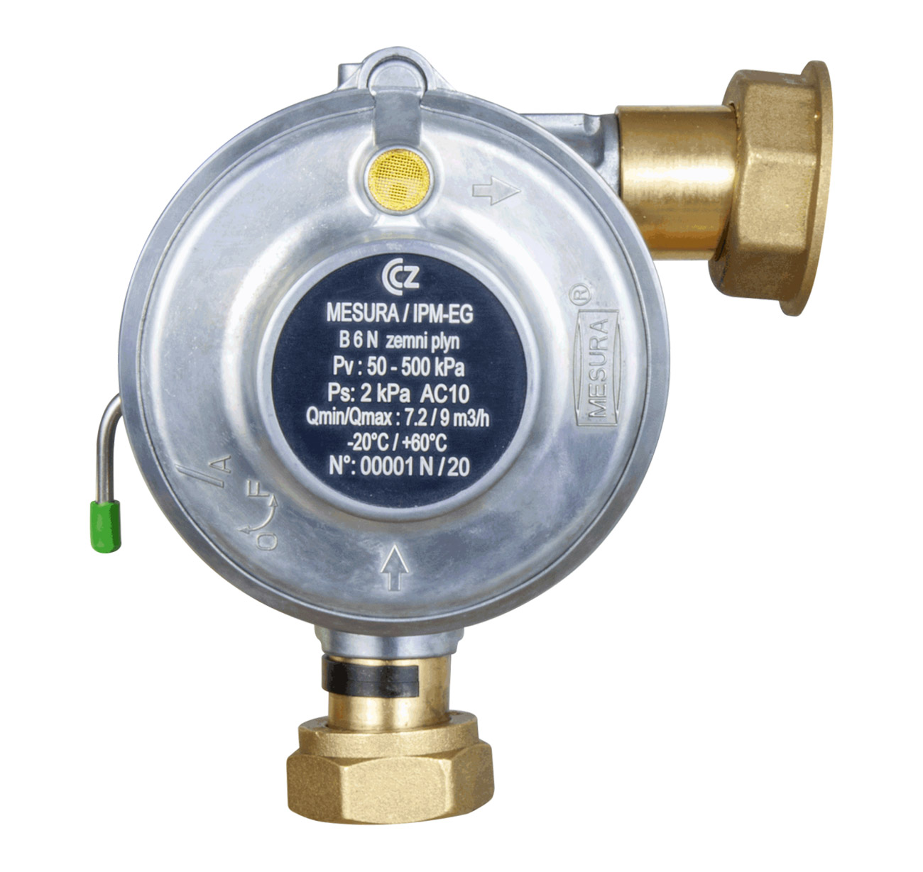 MESURA EG B6N 1" regulátor tlaku plynu-rohový plochý 4102610