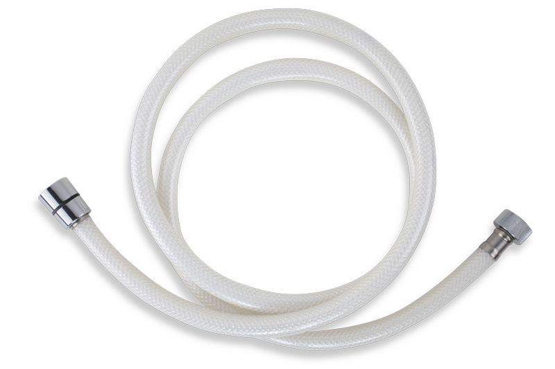 NOVASERVIS Plastová hadice 150 cm bílá-chrom