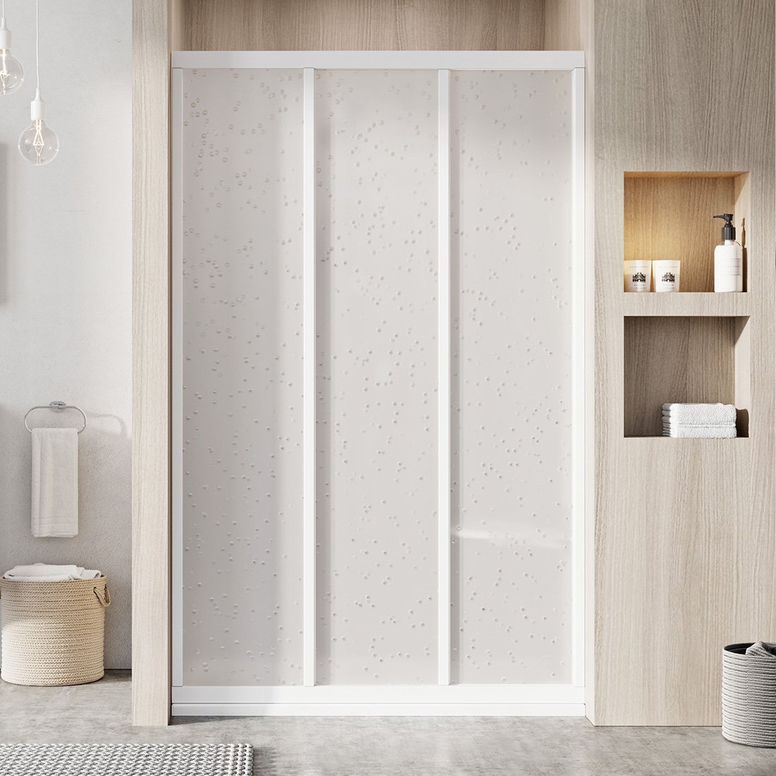 RAVAK ASDP3-80 třídílné sprchové dveře 198 bílá+pearl