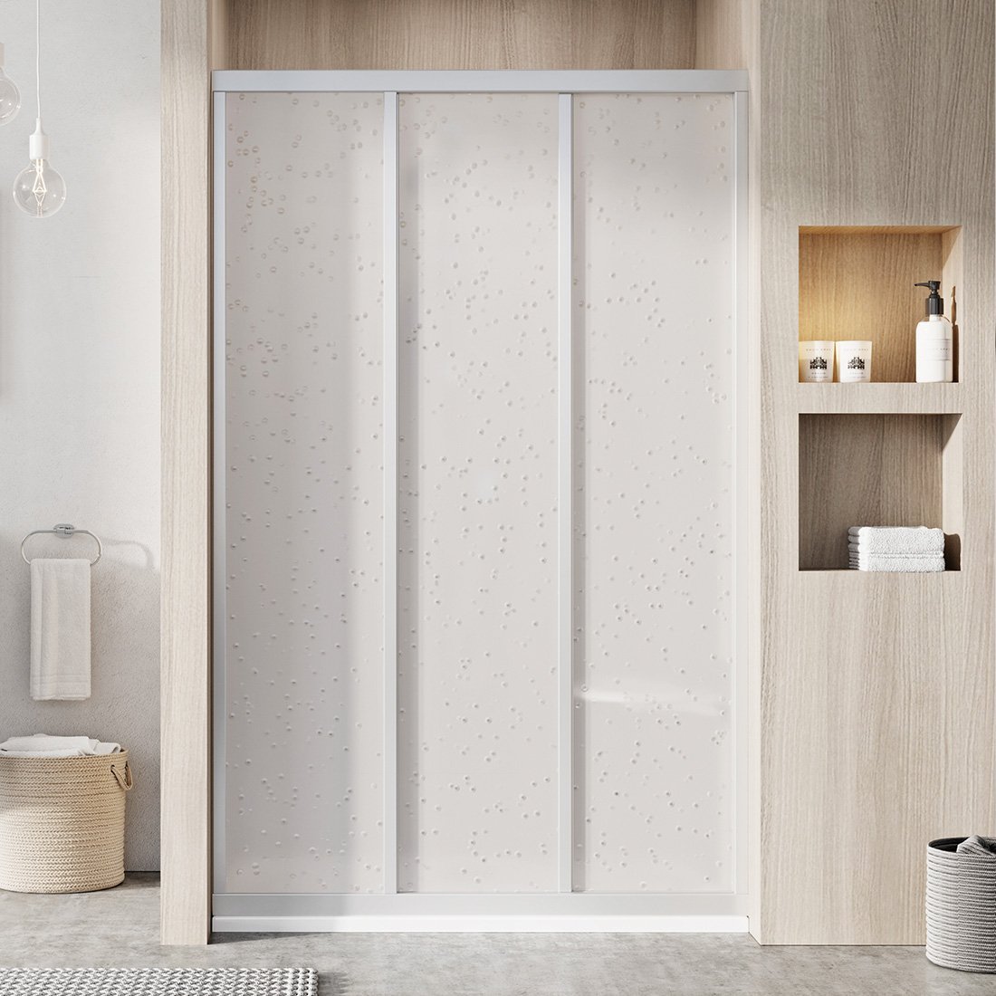 RAVAK ASDP3-100 třídílné sprchové dveře 198 bílá+pearl