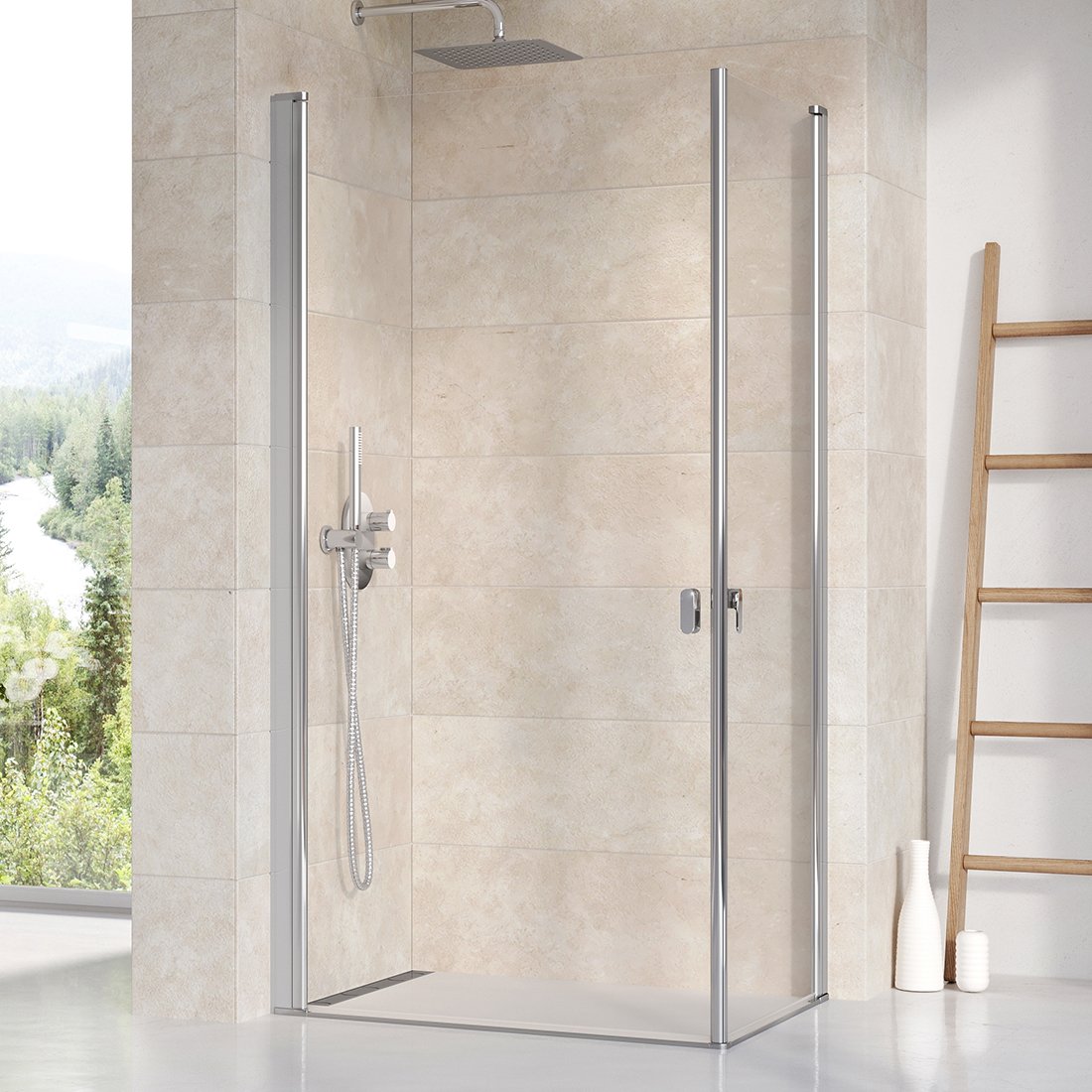 RAVAK CHROME CRV1-100 sprchové dveře rohové lesk/transparent