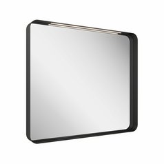 RAVAK Zrcadlo STRIP 600x700 černé s osvětlením
