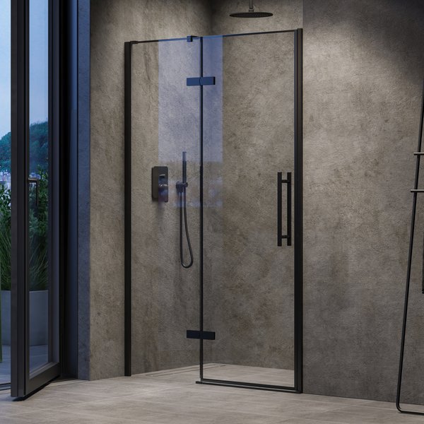 RAVAK Cool! COSD2-120 sprchové dveře černá+transparent
