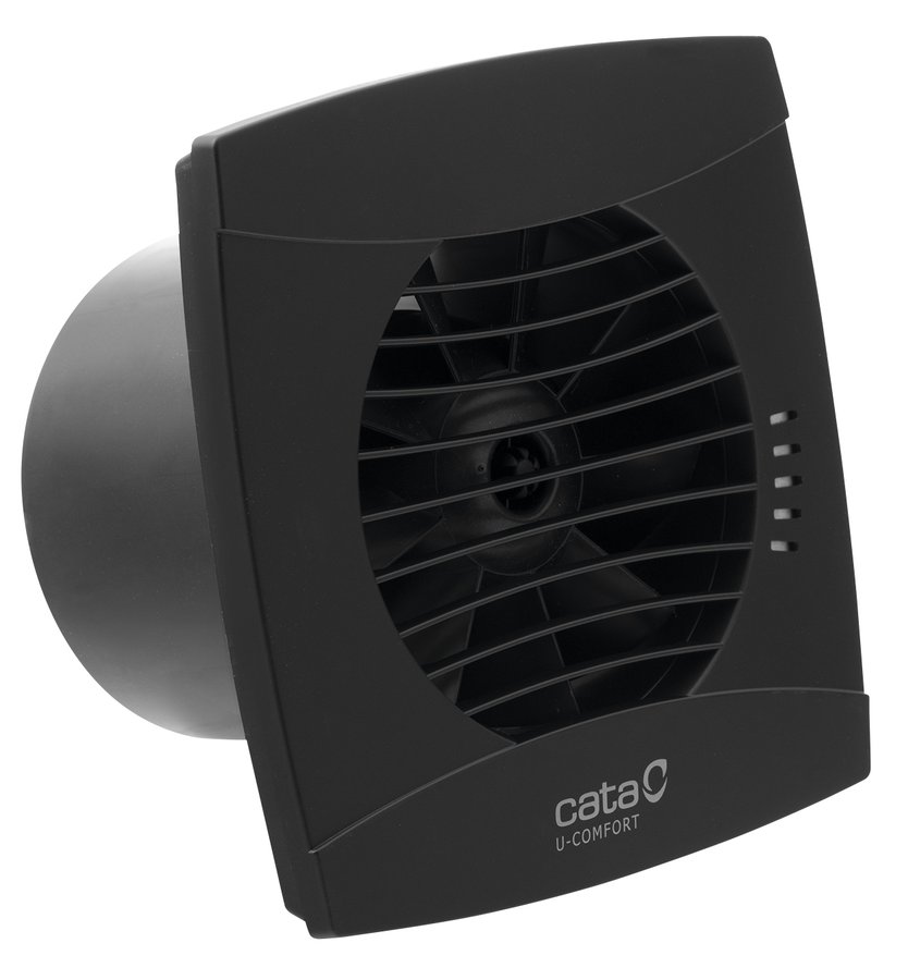 UC-12 T koupelnový ventilátor axiální s časovačem, 12W, potrubí 120mm, černá