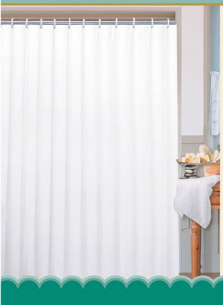Sprchový závěs 180x180cm, polyester, bílá
