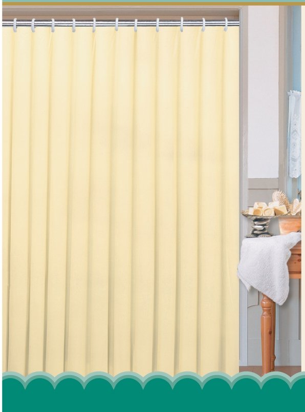 Sprchový závěs 180x180cm, polyester, béžová