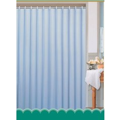 Sprchový závěs 180x180cm, polyester, modrá