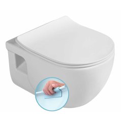 BRILLA závěsná WC mísa, Rimless, 36,5x53cm, bílá