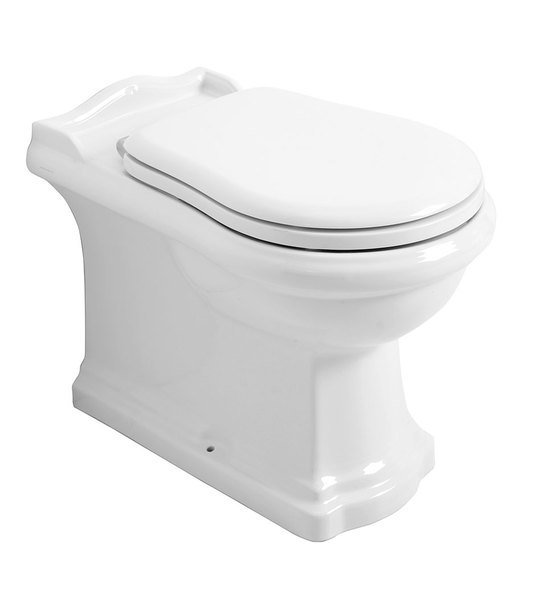RETRO WC mísa stojící, 39x61cm, spodní/zadní odpad, bílá