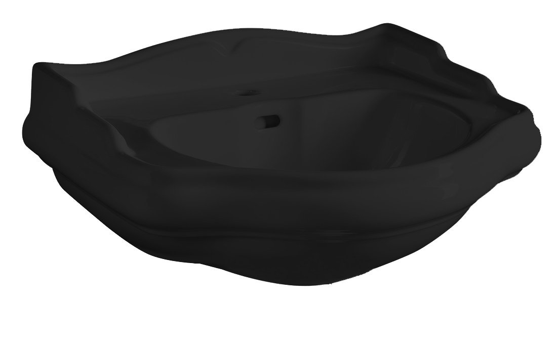 RETRO keramické umyvadlo 56x46,5cm, černá mat