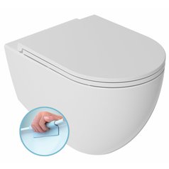 INFINITY závěsná WC mísa, Rimless, 36,5x53cm, bílá