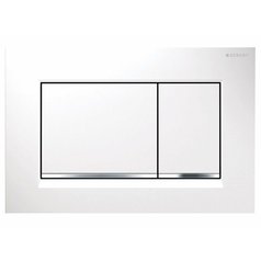 GEBERIT SIGMA30 ovládací tlačítko, bílá lesk/chrom 115.883.KJ.1