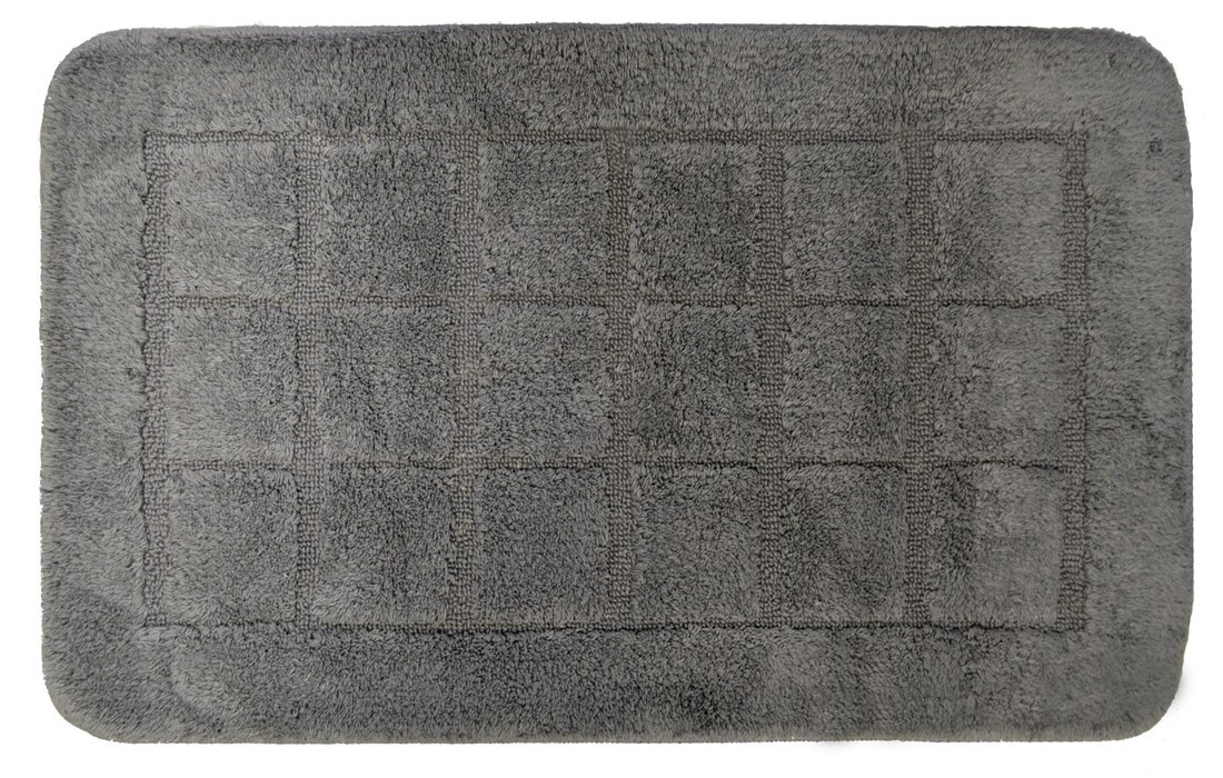 DELHI Koupelnová předložka 50x80cm s protiskluzem, 100% polyester, tmavě šedá