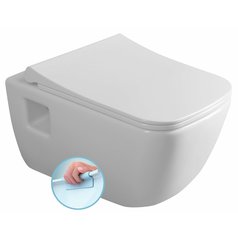 WALTER závěsná WC mísa, Rimless, 37x52,5cm, bílá