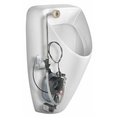 SCHWARN urinál s automatickým splachovačem 6V DC, zadní přívod, zadní odpad