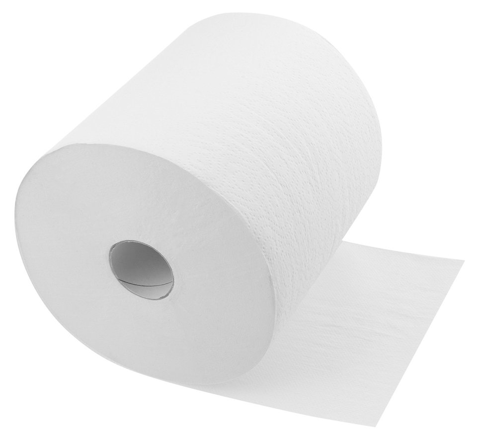 Papírové ručníky dvouvrstvé v roli, 6 ks, pr. role 19,6cm, 140m, dutinka 45mm