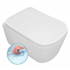 TRIBECA závěsná WC mísa, Rimless, 35x54cm, bílá
