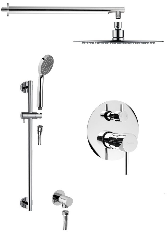 RHAPSODY podomítkový sprchový set s pákovou baterií, 2 výstupy, posuvný držák sprchy, chro