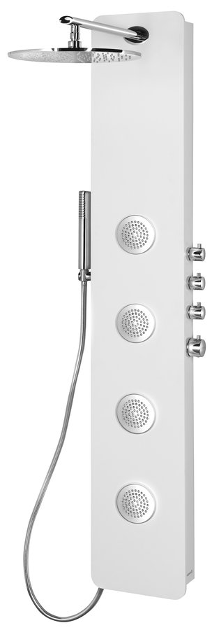 SPIRIT ROUND termostatický sprchový panel nástěnný, 250x1550mm, bílá