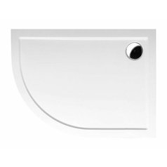 RENA R sprchová vanička z litého mramoru,čtvrtkruh 100x80cm, R550, pravá, bílá
