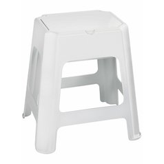 Koupelnová stolička s úložným prostorem, bílá