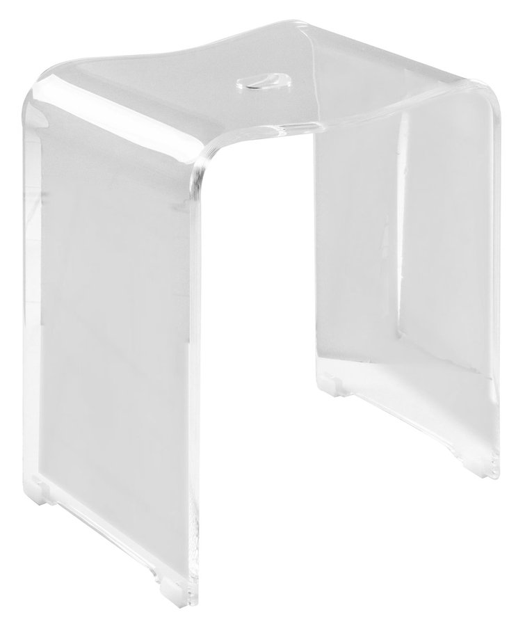 TRENDY koupelnová stolička 40x48x27,5cm, čirá