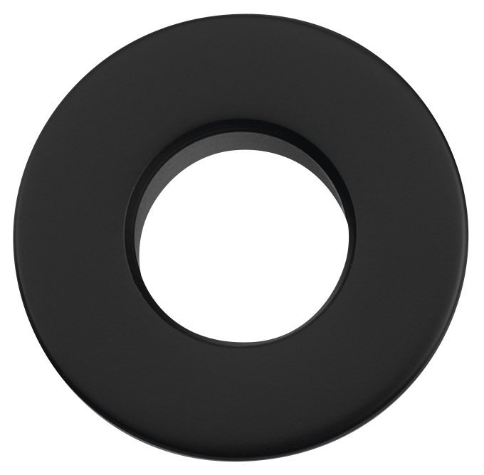 Kovová krytka přepadu umyvadla, 30 mm, černá mat