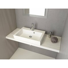 AVICE deska pod umyvadlo 130x50cm, tl.5cm, dub starobílý