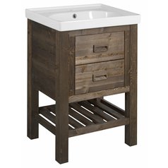 BRAND umyvadlová skříňka 56x83x43cm, mořený smrk