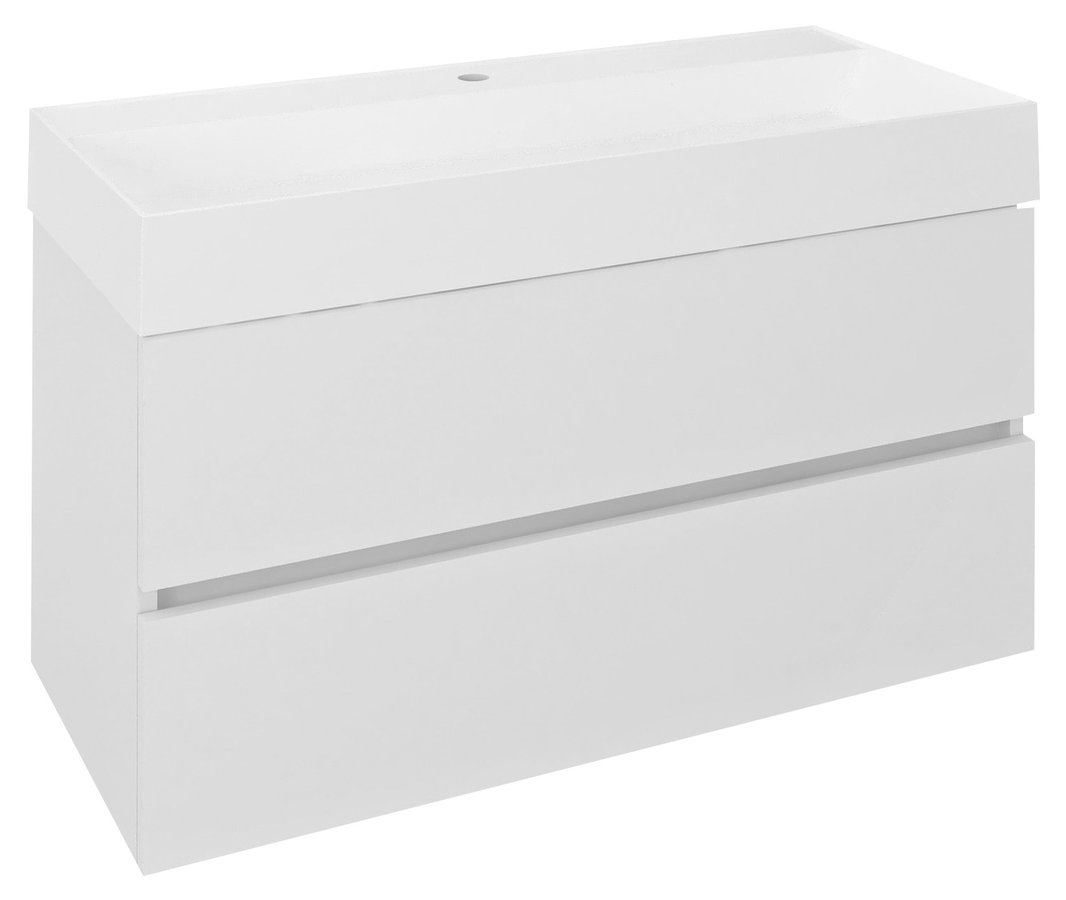 ODETTA umyvadlová skříňka 95x50x43,5cm, bílá lesk