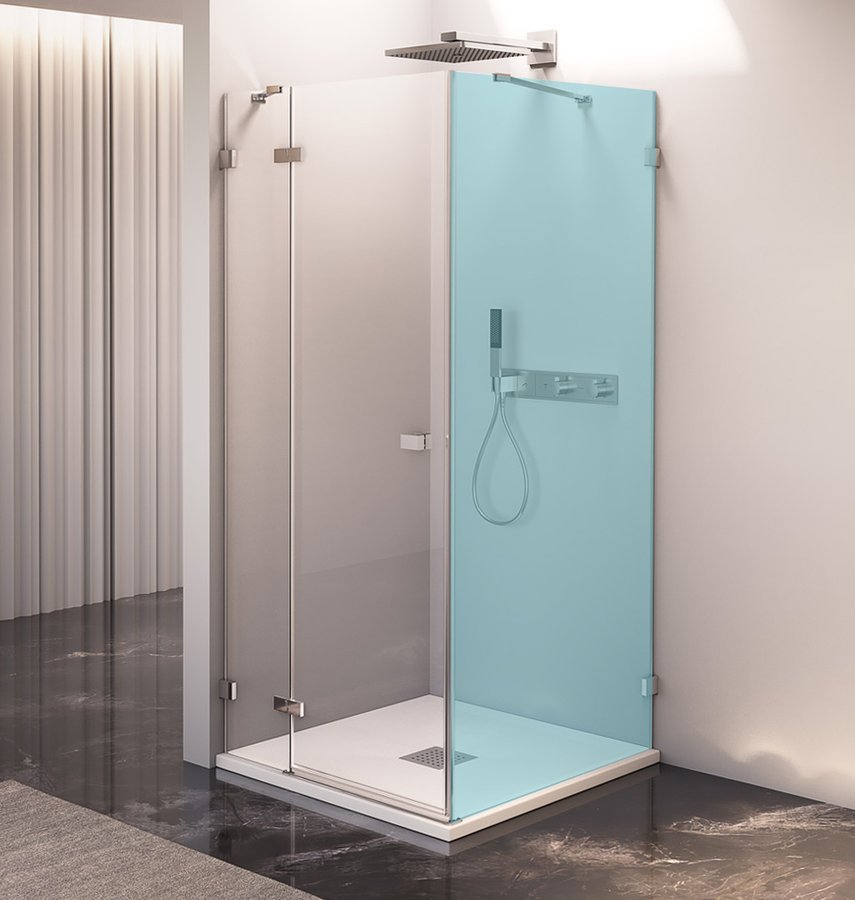 FORTIS EDGE sprchové dveře bez profilu 1200mm, čiré sklo, levé