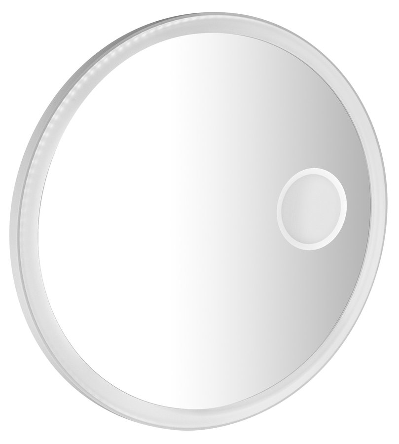 FLOAT kulaté zrcadlo s LED podsvícením o 90cm, kosm.zrcátko, senzor, 3500-6500K, bílá