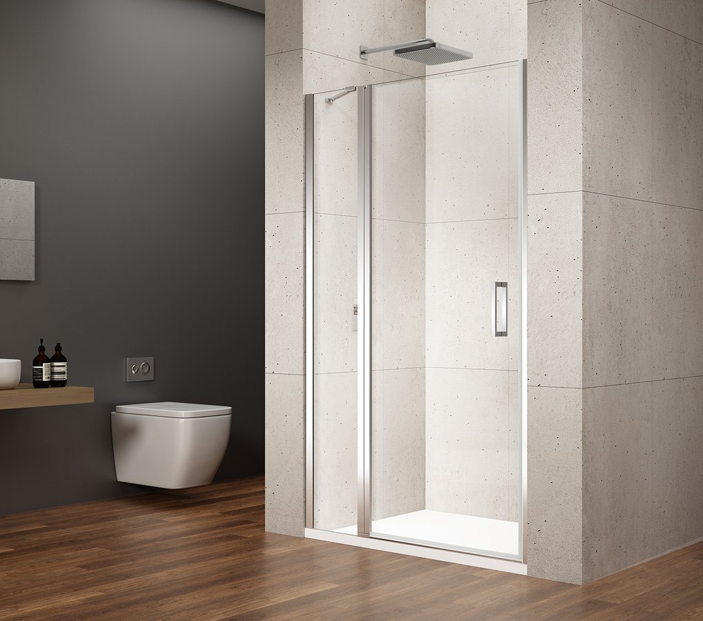 LORO sprchové dveře s pevnou částí 900mm, čiré sklo