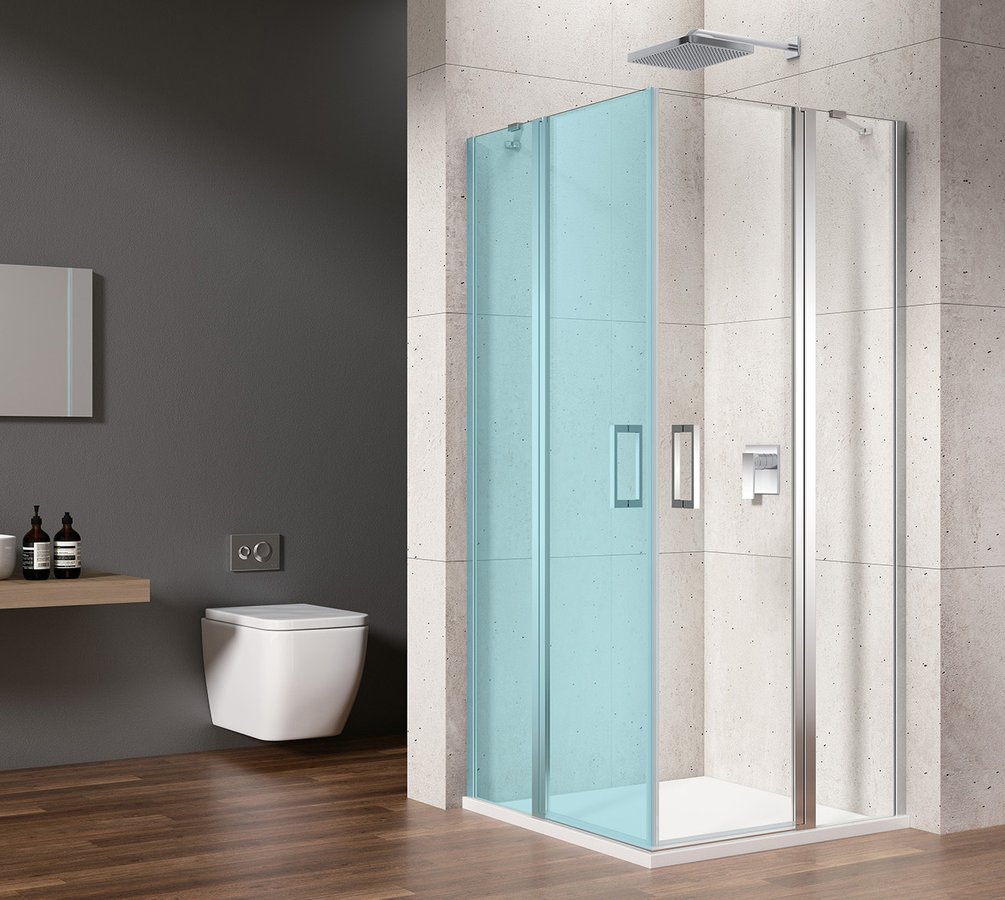LORO sprchové dveře pro rohový vsup 900mm, čiré sklo
