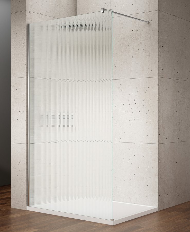 VARIO CHROME jednodílná sprchová zástěna k instalaci ke stěně, sklo nordic, 1200 mm